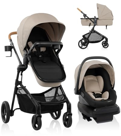 Evenflo Pivot NXT Travel System with LiteMax NXT Preemie and Infant Car Seat