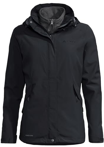 VAUDE Damen Women's Rosemoor 3in1 Jacket Doppeljacke, Schwarz, 42 EU
