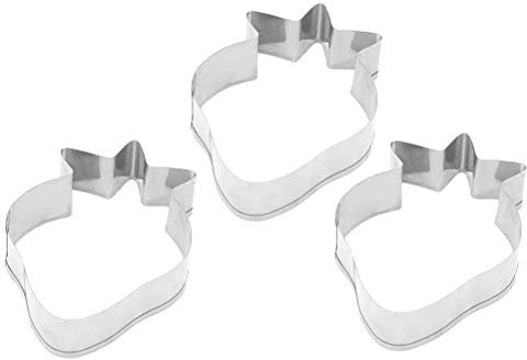 Cabilock 3 Stücke Edelstahl Ausstecher Formen Erdbeere Form DIY Schokoladenformen Cupcake Dessert Backform