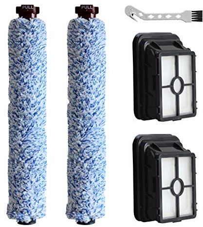 OrangeClub Zubehör für Bissel Crosswave, 2 Stück Bürstenrollen und 2 Stück Ersatzfilter 1 Reinigungsbürste, für Bissell 1866 1785 (Bodenbürste)