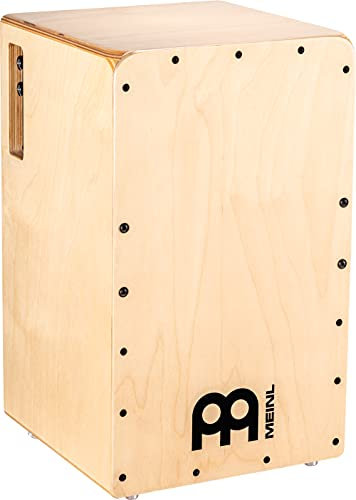 Meinl Percussion Pickup Woodcraft Cajon - Große Trommelkiste mit Tonabnehmer, Snare und Bass Sound - Schlagfläche Baltische Birke (PWC100B)