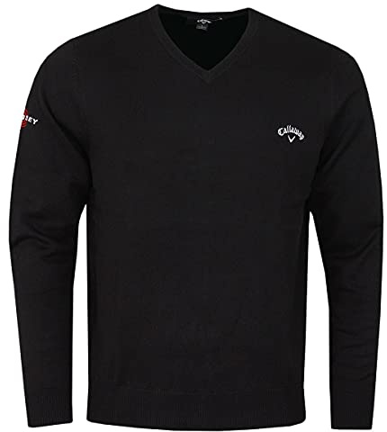 Callaway Golf Mens Odyssey LS V-Neck Sweater - True Black Tour - S
