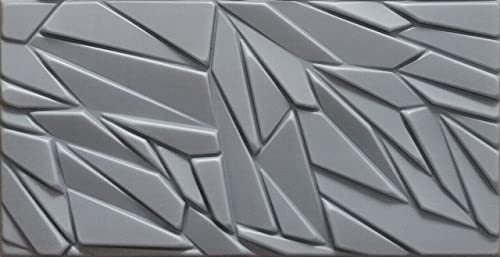 DECCART Wandpaneele Steinoptik Grau 100x50 cm 16 Stück | 8 m², Panel wand Paneele Wandverkleidung Innen Deckenverkleidung Wandplatten aus Polystyrol 3d Wall Panels