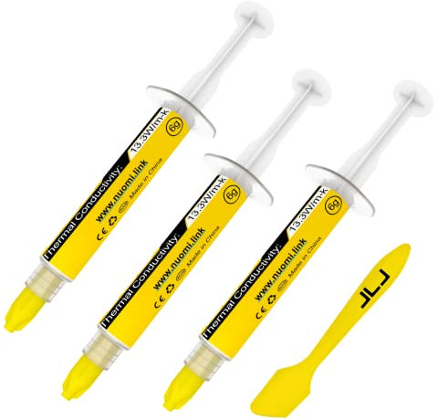 JLJ Thermal Paste with Tool Kit, 18G CPU Paste Thermal Compound Paste Heatsink for IC/Processor/CPU/GPU/PS4/All Coolers, Carbon Based High Performance, Thermal Interface Material
