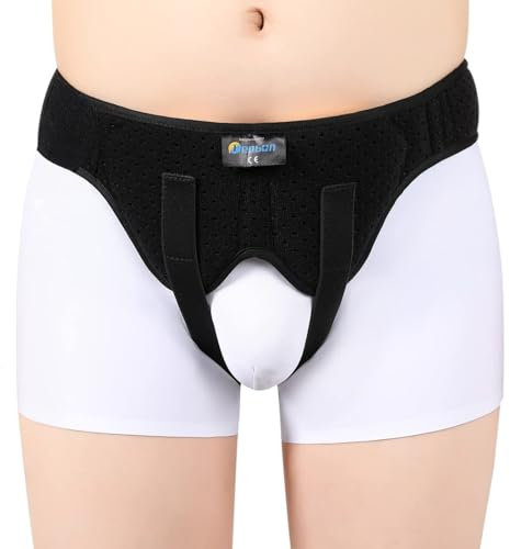 Tenbon Leistenhernie Gürtel für Männer & Frauen - Verstellbarer Kompressionsgurt mit Atmungsaktivem Mesh | Support bei Leistenbruchschmerzen (Größe L, 90-104cm Hüftumfang)
