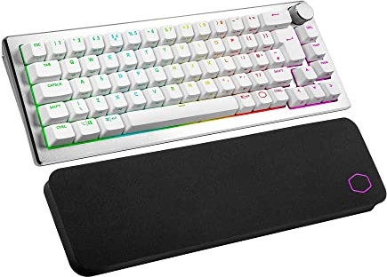 Cooler Master Tastiera meccanica da gioco CK721, layout compatto al 65%, interruttori meccanici TTC, retroilluminazione RGB per tasto, tecnologia wireless ibrida, quadrante di precisione, colore
