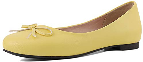 Bviennic Women Round Toe Comfortable Ballet Flat with Bows
