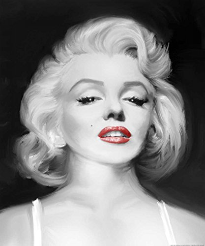 LEINWANDDRUCK im SCHATTENFUGENRAHMEN Marilyns Blick Michaels Jerry - Jahrgang vertikale Kunstbilder im Holzrahmen cm_109_X_91