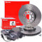 BREMBO XTRA LINE Bremsenset Vorderachse inkl. Gelochte Sport-Bremsscheiben Vorne Ø 288 mm Belüftet und Bremsbeläge Vorne + Verschleißkontakt