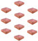 Baumarktplus 10x Pfostenkappe Kupfer Abdeckkappe für Pfosten Pyramide 121 mm 12x12 cm