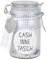 Kleines Geschenkglas Gelgeschenk Verpackung für Hochzeit und Geburtstag, Taufe, Jugendweihe Cash inne Täsch