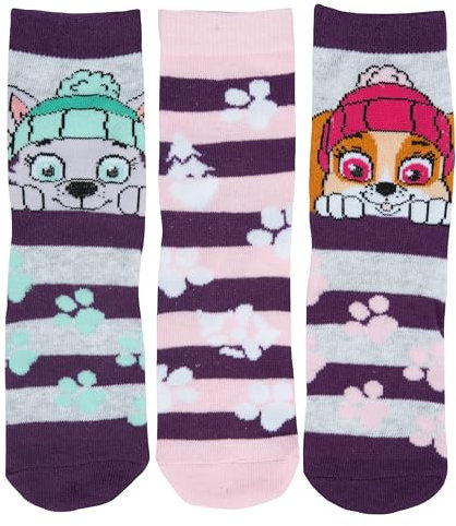 United Labels Paw Patrol Socken für Mädchen Kinder Sneaker Kindersocken Söckchen Mehrfarbig Bunt (3er Pack) (as3, numeric, numeric_23, numeric_26, regular, 23-26)