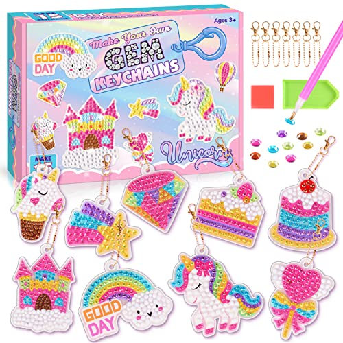 Jinxful Regalo Kit Pintura de Diamante Unicornio Juegos Pegatinas Mosaico, Arte y Manualidades, Educativo, Niños 5-12 Años