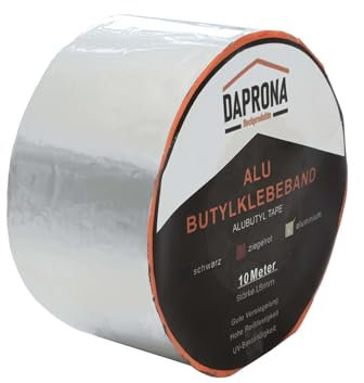 DAPRONA 10m Bande d'étanchéité 75mm aluminium, résistante à l'eau, chaleur