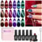 Beetles Cat Eye Gel 6 Farben glitzernd rot glänzend braun bordeauxrot magnetisch funkelnd atemberaubendes Nagellack-Set