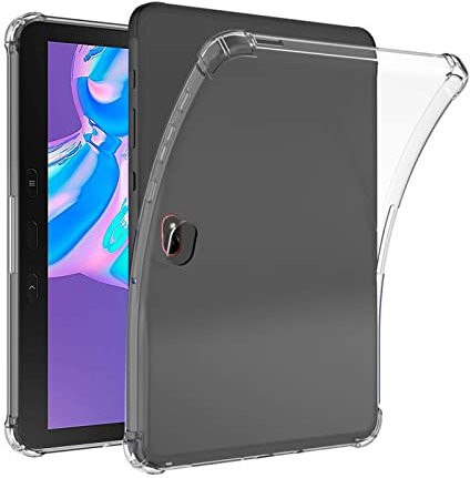 MEMELOKA Funda para Samsung Galaxy Tab Active 4 Pro, Transparent Suave TPU Anti-Scratch con Reforzada Silicona Bumper, Anti-Choques Carcasa Protectora Samsung Galaxy Tab Active 4 Pro