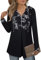Siddhe Damen Pullover Elegant Hoodie Damen Schwarz Tunika Langarm Bluse Kapuzenpullover Oberteile Pulli mit Kapuzen Longshirt Reißverschluss Sweatshirt A-Linie Locker Lang Tops, Blummen XXL