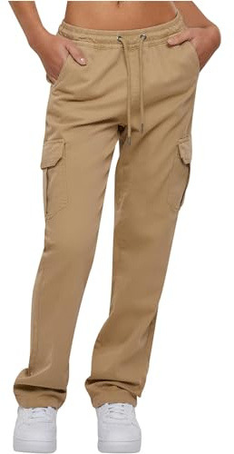 Urban Classics Damen Ladies High Waist Twill Cargo Pants