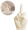 Gesten Kerzen Middle Finger Candle Ltsbaed Silikon Middle Finger Kerzen 3D Kreativität Hand Kerzen DIY Hand Finger Silikon Kerzen für Heimtextilien, Partyartikel - Milchig 6 * 5 * 9CM
