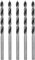 sourcing map 5pcs Brad Point Drill Bits 3mm (1/8'') Dia Straight Round Shank Metric Brad Point Spiral Twist Drill Bits for Softwood Hardwood Plywood Plastic Rubber, Silver Tone