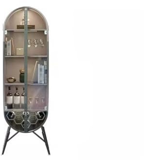 GUERNSEY Weinschrank Eckschrank, Weinschrank, postmodernes, minimalistisches Villa-Bar-Glasvitrinen-Restaurant-Sideboard Weinregal (Color : B, Size : S60cm)