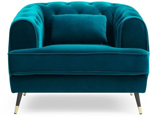 Menzzo Glams Sessel, blau-grün, L 93 x T 86 x H 71 cm