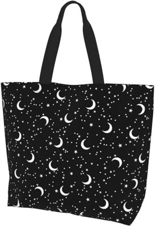 Strandtasche Stern Einkaufstaschen Aesthetic Tote Bag Faltbare Canvas Tasche Für Einkaufen Reise Feiertags 40X50cm