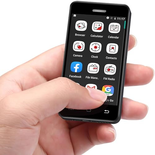 Hipipooo Teléfono pequeño 3G Mini teléfono Compatible con Tarjeta Nano SIM 2,5 Pulgadas 950 mAh Android 8.1 teléfono para niños 2 GB + 16 GB (S9Pro-3G-Negro)