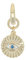 Amor Charm 925 Sterling Silber Damen Charms, mit Zirkonia synth., 2 cm, Blau, Auge, Kommt in Schmuck Geschenk Box, 2038501
