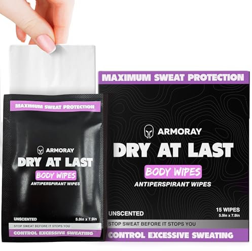 ARMORAY Armoray Antiperspirant Wipes Individually Wrapped Cleaning Wipes Deodorant Wipes for Women Sweat Anti Perspirant for Women