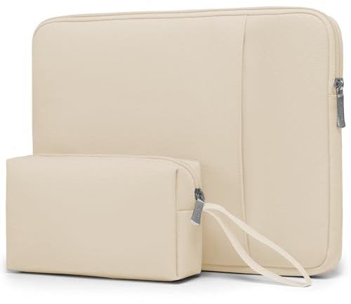 HYZUO 15-16 Inch Laptop Sleeve Bag Set for MacBook Pro 16 M4/M3/M2/M1 Pro/Max, 15 Surface Book, NoteBook Case for 15 15.6 HP Dell Lenovo ThinkBook Asus Acer Samsung HUAWEI, Sand
