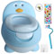 Orinal bebe 2 años Pingüino Azul | Vater para niños que aprenden a ir al baño | +18 Meses | Cómodo, Seguro y Divertido | Con Base Antideslizante y Accesorios Incluidos