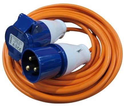 Caravan Electric Hook Up Cable 1.5MM 10M - 25M (Fly Lead Adaptor Mains Electricity Extension Lead) (Without Fly Lead Adaptor, 10 Metre)