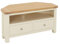 The Furniture Market | Marbury Cream | Painted Corner TV Unit | Wooden TV Stand for TVs up to 46” | Storage Drawers & Media Shelf | Country Style | Fully Assembled | H 500 x W 1000 x D 450mm