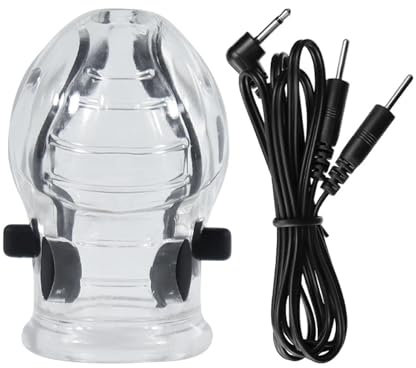 LZMYZ Elektro Shock Weiches Penis Sleeve Penishülle Set mit 8 Modi &19 Intensitäten Elektrische Stimulation Cockringe Cock Ring SM E-stim Sex Spielzeug für Männer