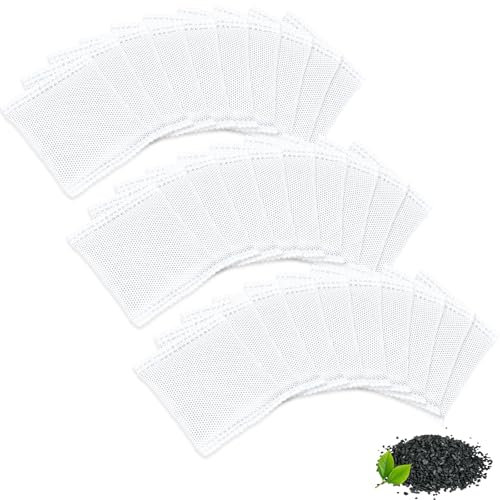 VEGOATY Filtres À Charbon Actif: 30 Pièces Filtres En Charbon Blanc, Forte Adsorption De Contaminants De L'eau, Efficace Pour Éliminer Les Odeurs, Pour Distillateurs D'eau (20g*30 Pièces)