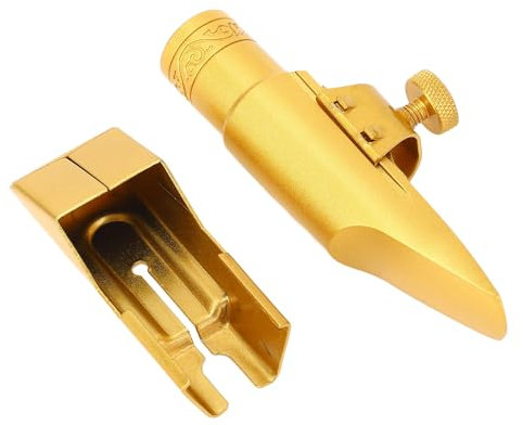 8C Altsaxophon-Mundstück aus Messing und Metall, Es-Saxophon-Mundstück mit Kappenblattschraube