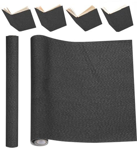 PATIKIL Buchbindetuch, 51 x 11 Zoll Buchtuch für die Reparatur von Bindungsgewebeoberflächenpapier Rückseitige Buchbindematerialien, Schwarz