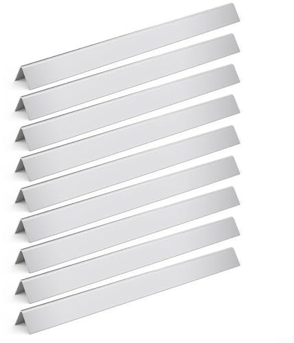URPIZY 9 Stück Grillzubehör Aromaschienen Aus Edelstahl Für Flavorizer Bars Hitzebleche Ersatzteile Für Weber Summit 400 Serie E-420 S-420 7121001