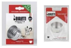 Imbuto di Ricambio per Moka, 1-2 Tazze, Alluminio, Compatibile con Modello Mokina