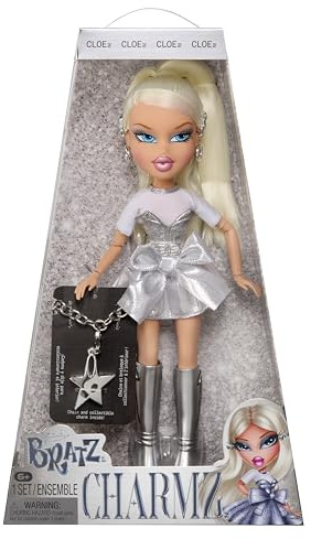 Bratz Charmz Cloe - Fashion Doll with Collectible Charm Bracelet, Includes Outfit & Accessories, Comes in a Display-Worthy Packaging, Customise and Collect