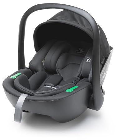 4Baby Neo i-Size Kindersitz Gruppe 0+ für Neugeborene bis 13 kg (0–15 Monate), Babyschale, RWF, leicht, höhenverstellbar, ECE R129, (Graphit)