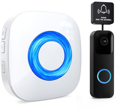 PHYSEN Wireless Doorbell Chime Extender for Video Doorbells, Plug-in