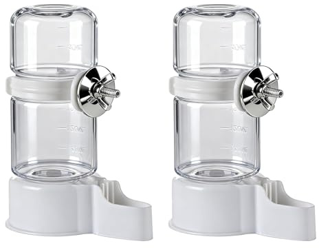 2 PCS Vögel Wasserspender, 140ML, Automatischer Vogel Wasserspender, Budgie Water Dispenser, Automatische Vogeltränke Käfig für Wellensittich, Kanarienvogel, Sittiche, Einfache Montage