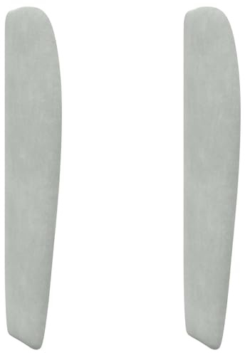 vidaXL Kopfteil Ohr Hellgrau 80 x 23 x 6 cm Samt, Elegantes Schlafzimmer, moderner Samt-Kopfteile, stilvolle Betten, Coole Deko für luxuriöse Innenräume