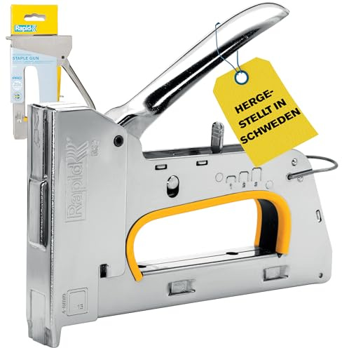 Rapid 5001668 – Grapadora R30 PRO Grapas n.13, para Tapicería | Diseñada para fijación en bricolaje, tapicería, cables o cercas con carga sencilla y agarre cómodo