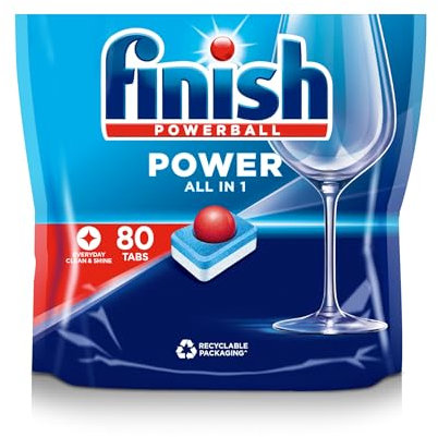 Tabletas para lavavajillas Finish todo en 1 limón tabletas (paquete de 80)