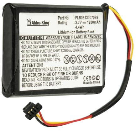 Akku-King Akku kompatibel mit Tomtom AHA11111009, FLB0813007089, VFAS - Li-Ion 1200mAh - für Tomtom GO 60, One XL Europe Traffic, One XL Traffic, XL 30 Series
