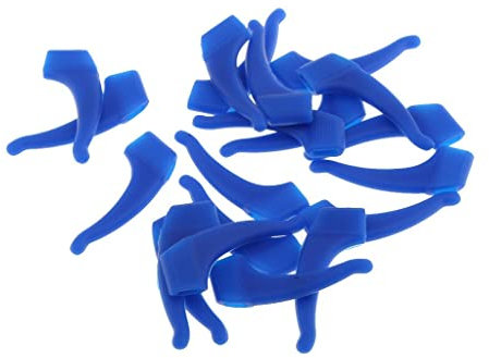 Perfeclan 10 Paar Silikon Ohrbügel für Erwachsene Kinder Brillen Brillenzubehör Ohrstöpsel Bügelhaken - Blau