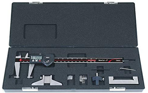 Mahr 4118807 MarCal 16 EWR-V Digitaler Universalschieber mit Zubehör, 0-200 mm Reichweite